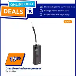 Action Draadloze luchtcompressorl aanbieding