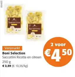 Colruyt Boni Selection Saccottini Ricotta en citroen aanbieding