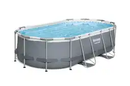 Decathlon 427 x 250 x 100 cm Bestway Power Steel Zwembad Set Ovaal aanbieding