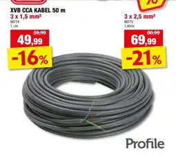 Hubo Profile XVB-CCA kabel 3G 2,5mm² 50m grijs aanbieding