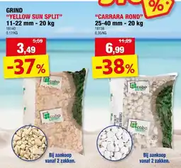 Hubo Carrara keien 25-40 mm 20kg wit aanbieding