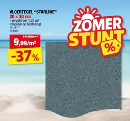 Hubo Star Line vloertegel 30x30 cm 1,35m² dark grey aanbieding