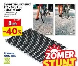 Hubo Grindstabilisatiemat 119x80x3 cm wit aanbieding