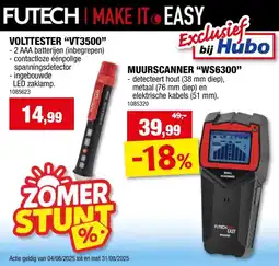 Hubo Futech Easy WS6300 muurscanner LCD aanbieding