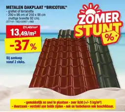 Hubo Bricotuil dakplaat 250x98 cm 0,5mm terracotta aanbieding