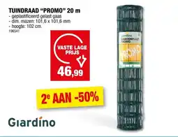 Hubo Giardino Gardenplast Promo tuindraad 20m x 102cm groen aanbieding