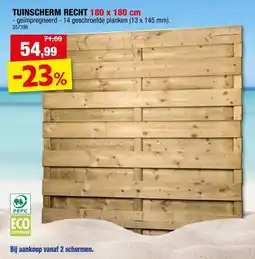 Hubo Cartri tuinscherm recht dichtgeschroefd 180x180 cm aanbieding