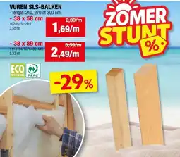 Hubo SLS-keper houten plank geschaafd 38x89 mm 300cm vuren aanbieding