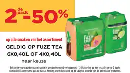 Prik en Tik Fuze tea aanbieding