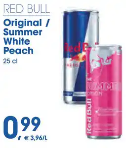 Prik en Tik Red bull Original / Summer White Peach aanbieding
