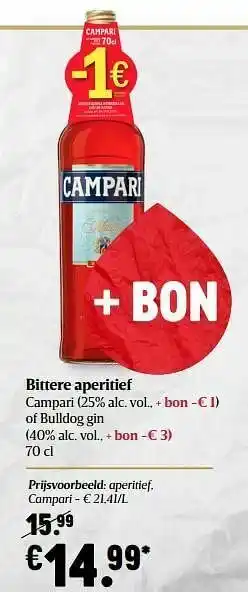 Delhaize Aperitief campari aanbieding