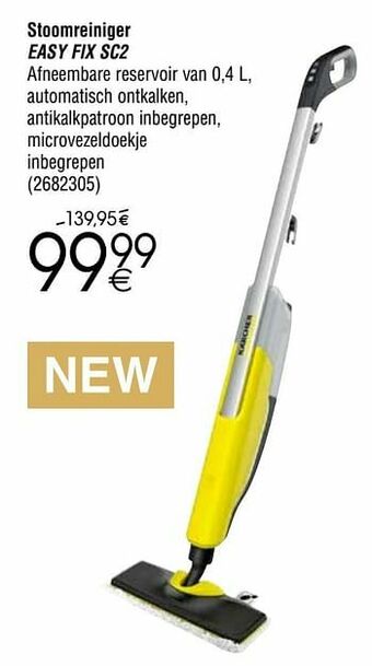 Cora Kärcher stoomreiniger easy fix sc2 aanbieding