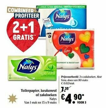 Delhaize Zakdoeken aloë vera aanbieding