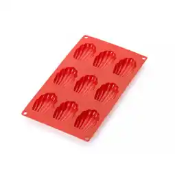Krëfel Silicone bakvorm voor 9 madeleines (rood) aanbieding