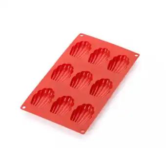 Krëfel Silicone bakvorm voor 9 madeleines (rood) aanbieding