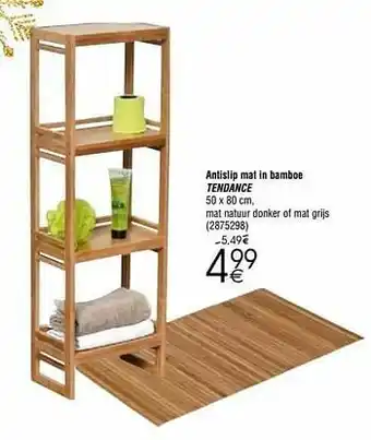 Cora Antislip mat in bamboe tendance aanbieding
