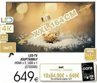 Cora Lg led-tv 65up75006lf aanbieding