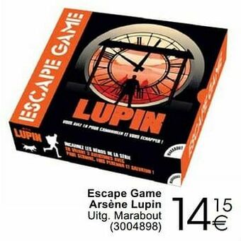 Cora Escape game arsène lupin aanbieding