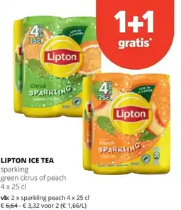 Spar LIPTON ICE TEA sparkling aanbieding