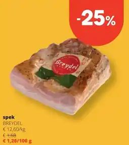 Spar spek BREYDEL aanbieding
