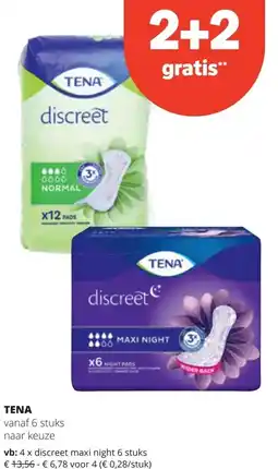 Spar TENA vanaf 6 stuks aanbieding