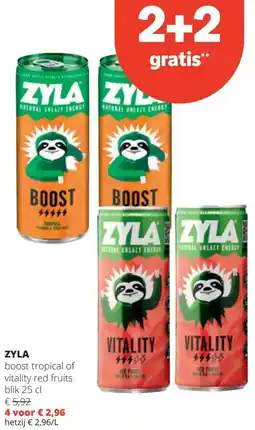 Spar ZYLA boost tropical aanbieding