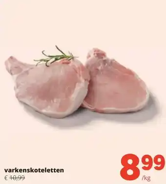 Spar varkenskoteletten aanbieding
