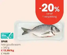 Spar SPAR hele goudbrasem aanbieding