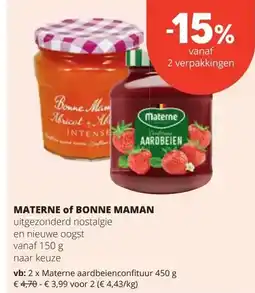 Spar MATERNE of BONNE MAMAN aanbieding