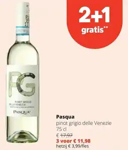 Spar Pasqua pinot grigio delle Venezie 75 cli aanbieding