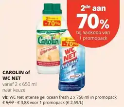 Spar CAROLIN of WC NET aanbieding