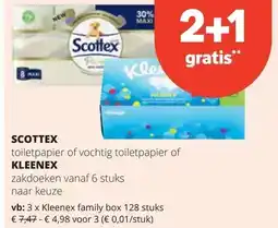 Spar Kleenex family box 128 stuks aanbieding