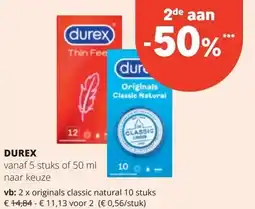 Spar DUREX vanaf 5 stuks aanbieding