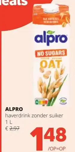 Spar ALPRO haverdrink zonder suiker aanbieding