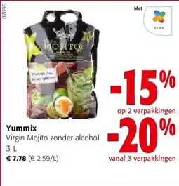 Colruyt Yummix Virgin Mojito zonder alcohol 3 L aanbieding