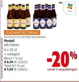 Colruyt Postel Blond 7 % vol aanbieding