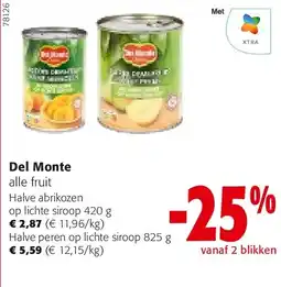 Colruyt Del Monte Halve abrikozen op lichte siroop 420 g aanbieding
