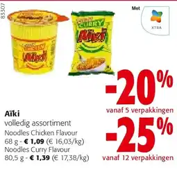 Colruyt Aïki Noodles Chicken Flavour 68 g aanbieding
