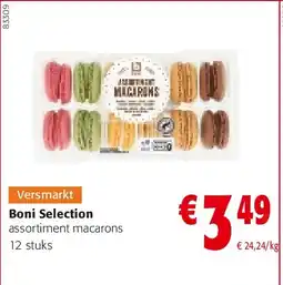 Colruyt Boni Selection assortiment macarons 12 stuks aanbieding