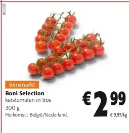 Colruyt Boni Selection kerstomaten in tros 300 g aanbieding