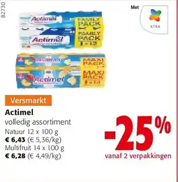 Colruyt Actimel Natuur 12 x 100 g aanbieding