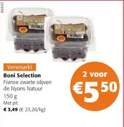 Colruyt Boni Selection Franse zwarte olijven de Nyons Natuur 150 g aanbieding