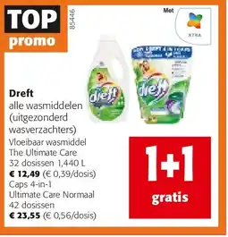 Colruyt Dreft The Ultimate Care 32 dosissen 1,440 L aanbieding
