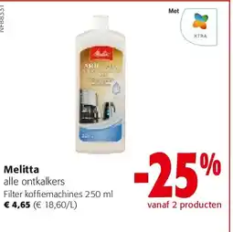 Colruyt Melitta Filter koffiemachines 250 ml aanbieding
