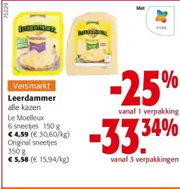 Colruyt Leerdammer Le Moelleux 6 sneetjes 150 g aanbieding