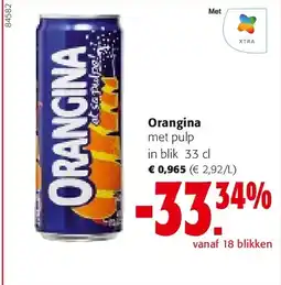 Colruyt Orangina met pulp in blik 33 cl aanbieding