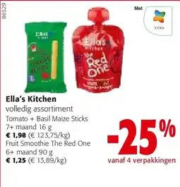 Colruyt Ella’s Kitchen Tomato + Basil Maize Sticks 7+ maand 16 g aanbieding