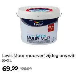 GAMMA Levis Muur muurverf zijdeglans wit 8+2L aanbieding