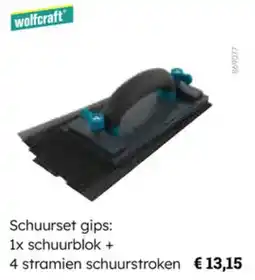 Multi bazar Wolfcraft Schuurset gips aanbieding