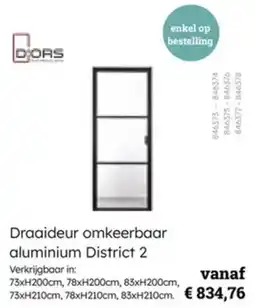 Multi bazar Draaideur omkeerbaar aluminium District 2 aanbieding